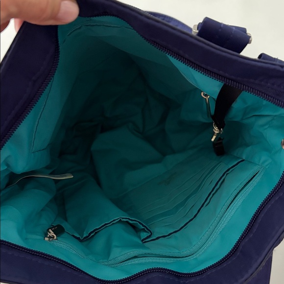 Travelon Bag Anti-Theft RFID blocking Tote Shoulder Bag Navy Blue - Picture 7 of 16